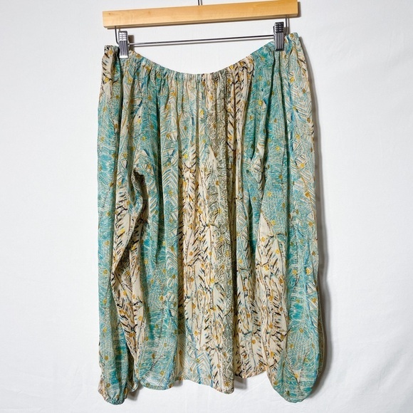 Love Stich S/M off the shoulder abstract print balloon sleeve top | boho, summer - Picture 8 of 9